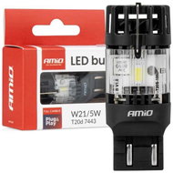 Amio LED 12 V W21/5 W T20d čirá FULL CANBUS 1 ks - LED Car Bulb