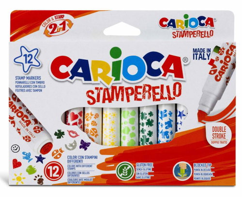 CARIOCA Stamperello 12 darab, bélyegzőkkel - Filctoll - Fő fotó