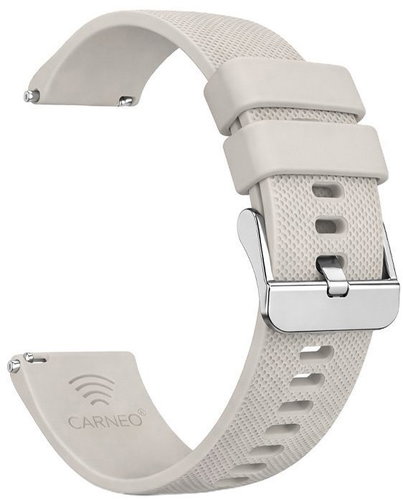 CARNEO PAY silicone 22mm pale gray - Watch Strap - Main image