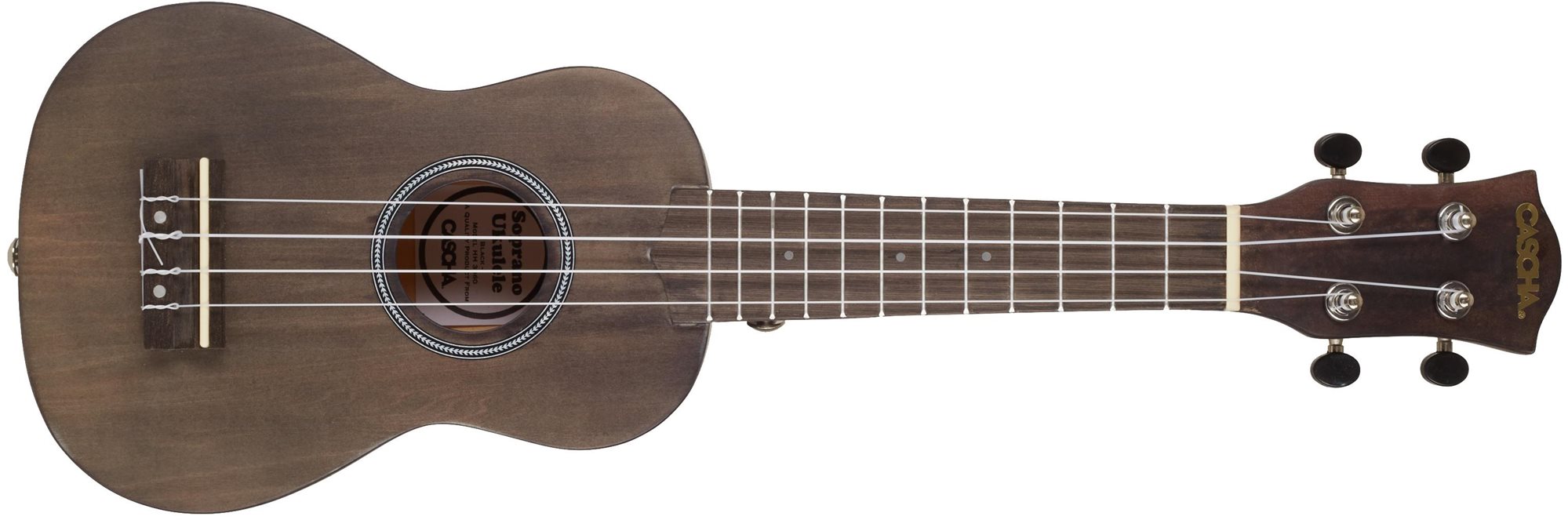 CASCHA HH 3969 EN Soprano Ukulele Bundle Black
