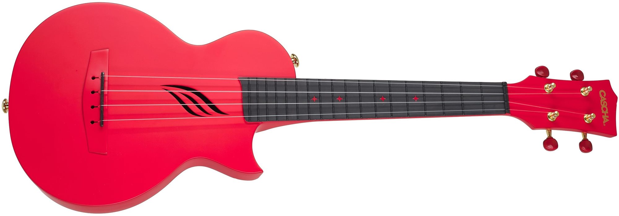 CASCHA HH 2280 Carbon Fibre Ukulele Set Red