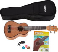 CASCHA HH 2027 Soprano Mahogany Ukulele Bundle - Ukulele