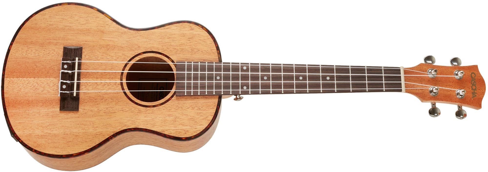Cascha HH 2048E Tenor Mahogany Ukulele Set EQ