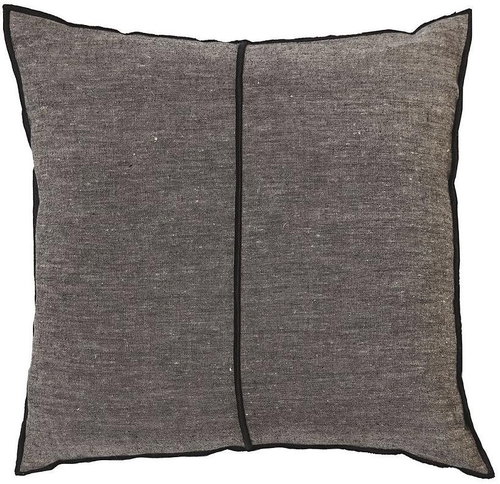 CASAMANCE LINEN 45 x 45 cm, noir de lune beige - Pillow - Main image