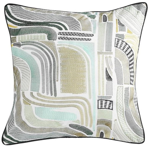 CASAMANCE IENA 45 x 45 cm, vert emeraude moutarde - Pillow - Main image