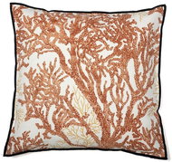 CASAMANCE AIGUE MARINE 45 x 45 cm, orange brule - Pillow