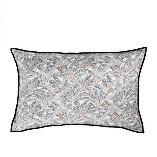 CASAMANCE PIGNA 60 x 40 cm, blanc patale / acier - Pillow - Main image