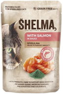 Shelma Cat losos se spirulinou v omáčce, kapsa 85 g - Kapsička pro kočky