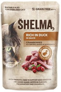 Shelma Cat kachní s brusinkami v omáčce, kapsa 85 g - Cat Food Pouch