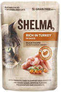 Shelma Cat krůtí s rakytníkem v omáčce, kapsa 85 g - Cat Food Pouch