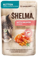 Shelma Cat Kitten losos a rakytník v omáčce, kapsa 85 g - Cat Food Pouch