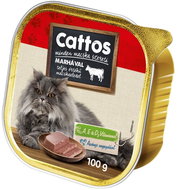 Cattos Cat beef, tub 100 g - Cat Food in Tray