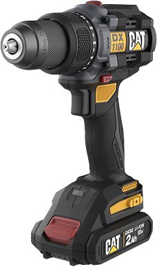 CAT Cordless Drill 18V Brushless Set + 4A Fast Charger DX1100 (2×2Ah) - Cordless Drill - Main image