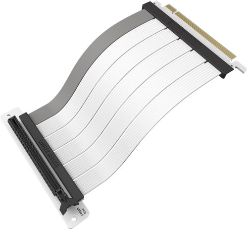 Cooler Master MASTERACCESSORY RISER CABLE PCIE 4.0 X16 - 200MM V2 White - PC Case Accessory - Main image