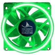 aktivní do skříně 80x80mm, zelený (green), 2700rpm, 28dB - Fan