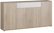FORTE Hapson komoda 3D2S, dub sonoma/bílá - Chest of Drawers