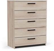 CBA MEUBLES Tody 5S široká, dub kronberg/dub waterford - Chest of Drawers