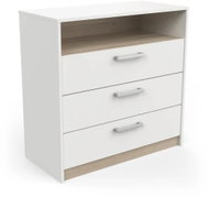 CBA MEUBLES Tody 3S, bílá/dub kronberg - Chest of Drawers