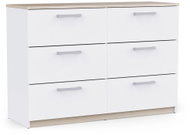 CBA MEUBLES Tody 3S+3S, bílá/dub kronberg - Chest of Drawers