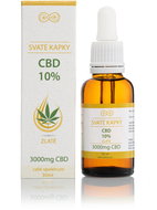 Svatý Sedláček Svaté CBD kapky 10 %, zlaté 30 ml - CBD