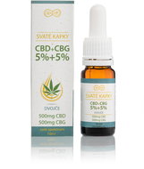Svatý Sedláček Svaté CBD a CBG kapky 5 % + 5 % dvojče - CBD
