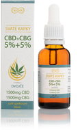 Svatý Sedláček Svaté CBD a CBG kapky 5 % + 5 % dvojče 30 ml - CBD