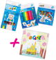 #COOL BY VICTORIA Crayons, wax pencils, markers + GIFT Coloring book - School Set