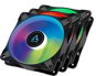 ARCTIC P12 PWM PST A-RGB 0dB Value pack (3db) Black - PC ventilátor