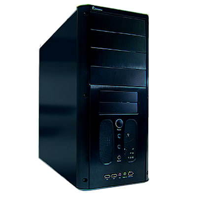 Cooler Master Centurion I - černý (black) tower, ATX, 4x5.25", 2+2x3.5", 2x ventilátor, hliník, bez  - PC Case - Main image