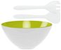 ZAK Bowl with salad bowl WAVE 28cm, white/green - Bowl