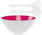 ZAK Bowl with salad bowl WAVE 28cm, white/raspberry - Bowl