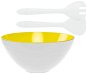 ZAK Bowl with salad bowl WAVE 28cm, white/yellow - Bowl