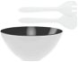 ZAK Bowl with salad bowl WAVE 28cm, white/black - Bowl