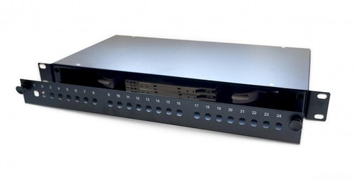 CTnet 19" optická police 24 ST výsuvná - Patch panel - Hlavní obrázek