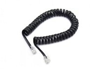 CTnet twisted telephone cord 4p4c (2xRJ10), 2m, black - Telephone Cable 