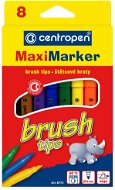 Centropen 8773 Brush Marker, 8 db a csomagban - Filctoll