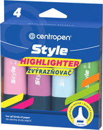CENTROPEN 6252 STYLE SOFT - pack of 4 - Highlighter