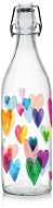 CERVE Bottle 1 l with snap cap LOVE RAINBOW - Drinking Bottle