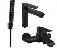 MEXEN Pecos R72 Bathtub set, black (72703R72-70) - Shower Set