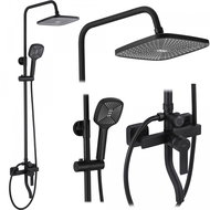 REA Argus Shower set with mixer 150 mm, black matt (REA-P2389) - Shower Set