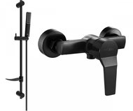 MEXEN Caro DF72 Shower mixer with accessories, black (74664DF72-70) - Shower Set