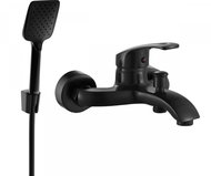 MEXEN Fabia R62 Bathtub mixer set with shower, black (74653R62-70) - Shower Set