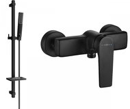 MEXEN Lynx DQ72 Shower mixer with accessories, black (74594DQ72-70) - Shower Set