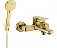 MEXEN Lynx R40 Bathtub Faucet with Accessories, Gold (74593R40-50) - Shower Set