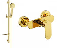 MEXEN Milo DF40 Shower mixer with accessories, gold (7134R40-50) - Shower Set