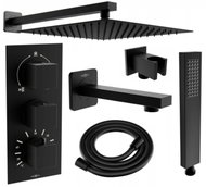 MEXEN Cube DR02 Soaking tub set with spout and slim shower 30 cm (77503DR0230-70) - Shower Set