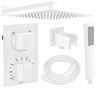 MEXEN Cube DR02 Soaker Shower Set and Slim Shower Set 30 cm, White (77502DR0230-20) - Shower Set