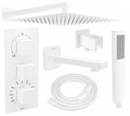 MEXEN Cube DR02 Soaking tub set with spout and slim shower 30 cm, white (77503DR0230-20) - Shower Set