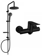 MEXEN Erik Shower column including shower mixer Pecos, black (72740205-70) - Shower Set