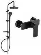 MEXEN Carl Shower column including shower mixer Cetus, black (744340240-70) - Shower Set